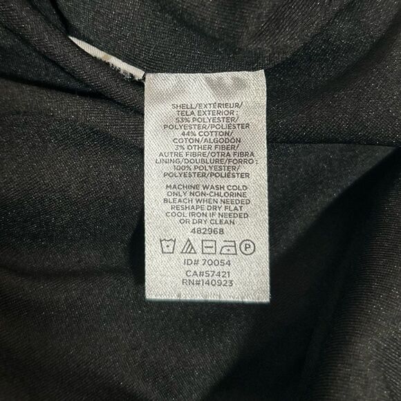 Loft Textured Tweed mini skirt fringe black white gray with pockets chic summer - Picture 6 of 9